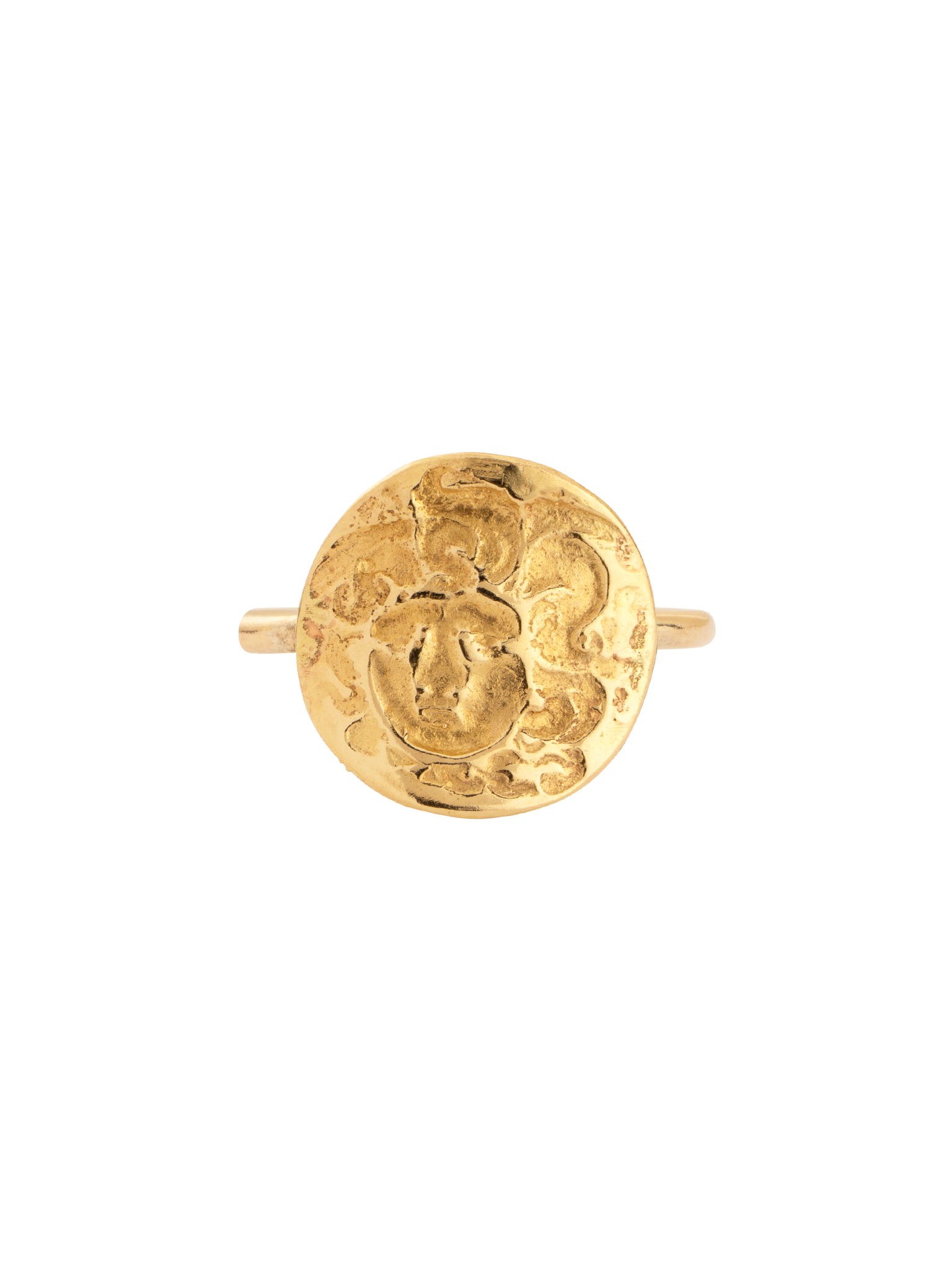 9ct gold medusa ring